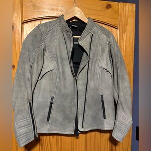Women’s Harley Davidson, Moto Riding suede Gray Jacket Small